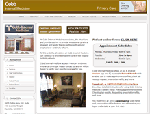 Tablet Screenshot of cobbinternalmedicine.com